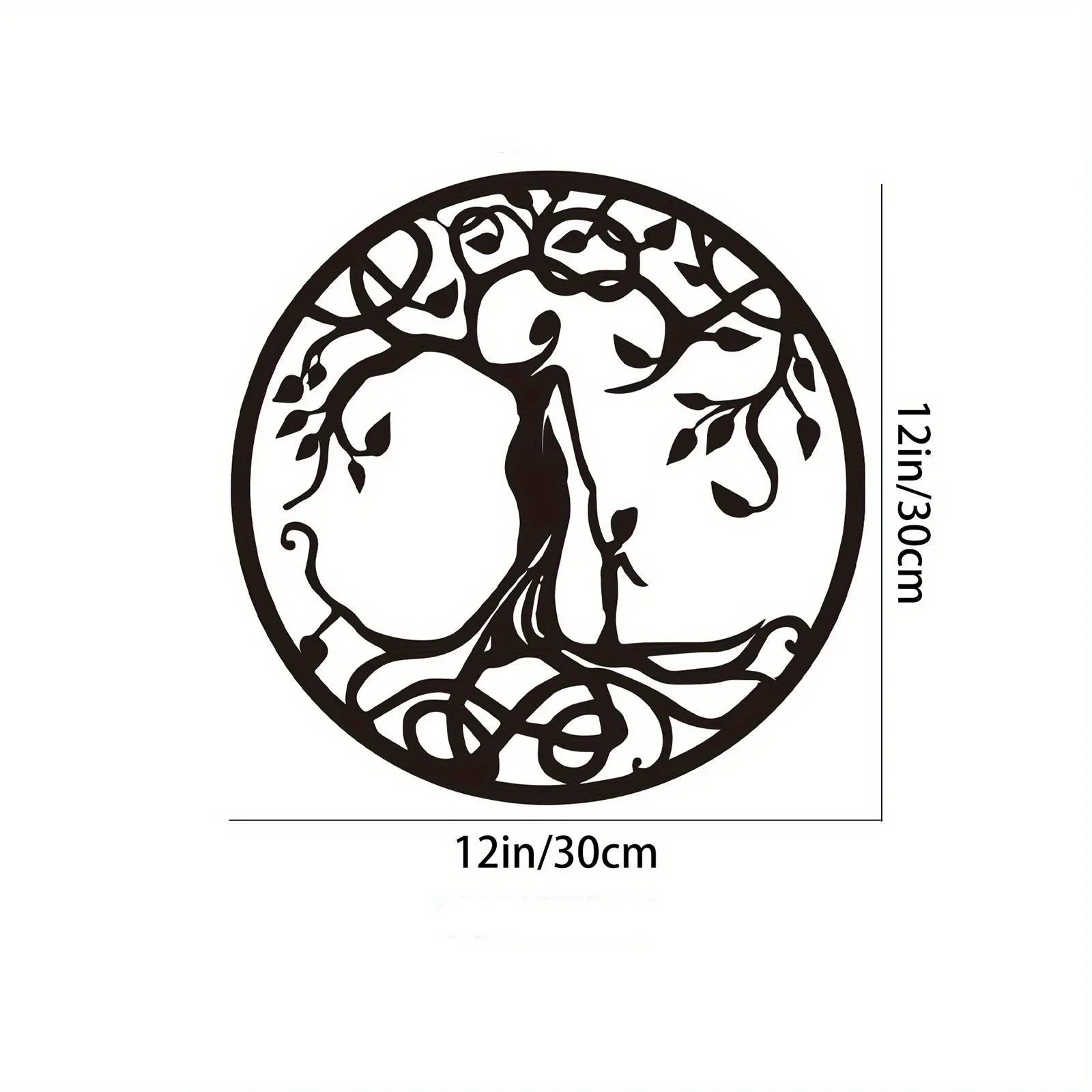 Stunning Metal Tree of Life Wall Decoration - round Iron Art Home Wall Hanging, Perfect Sculpture Gift for Room and Home Decor