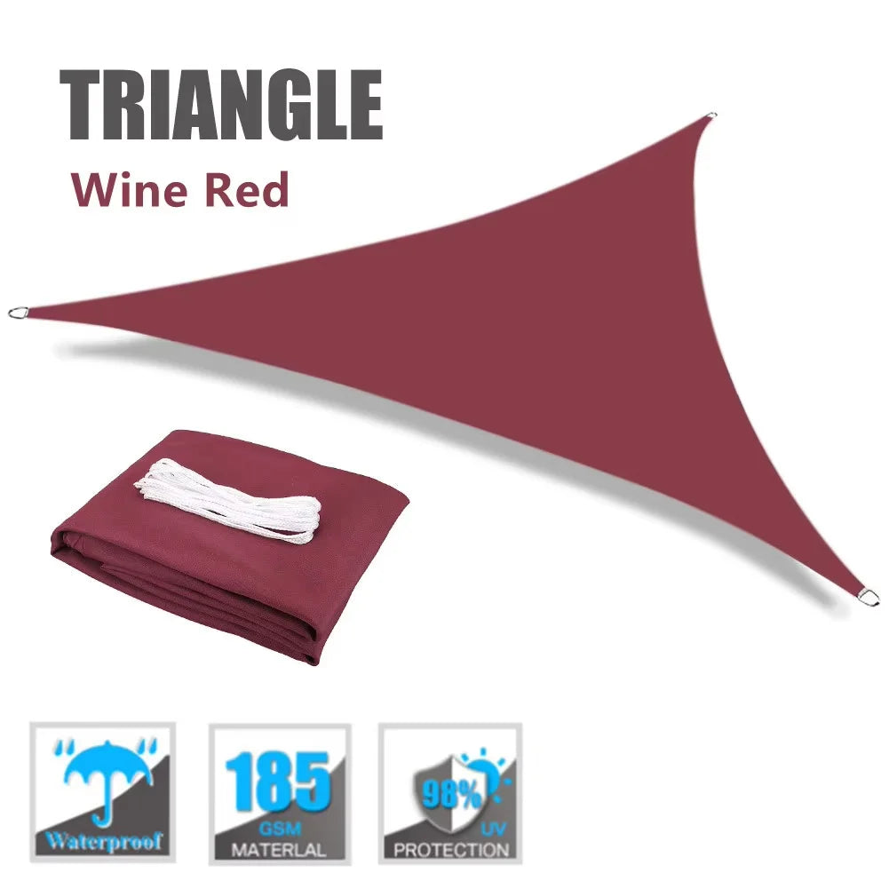7M/5M/3M/2M Large Triangle Waterproof Sun Shade Sail Canopy for Outdoor Garden Patio Awning Tents Pool Sunshade Cloth