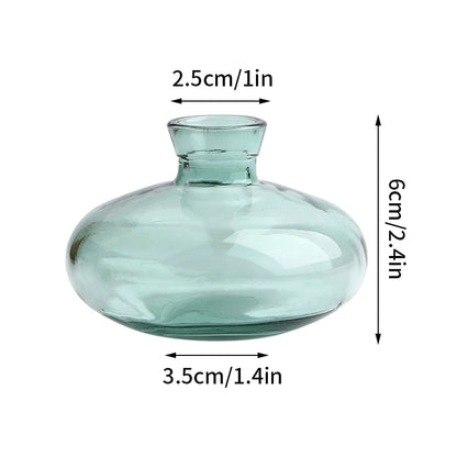 Brown Retro Glass Vase Plant Flowers Bottle Flower Arrangement Hydroponic Terrarium Desktop Vase Creative Home Decor Flower Pot