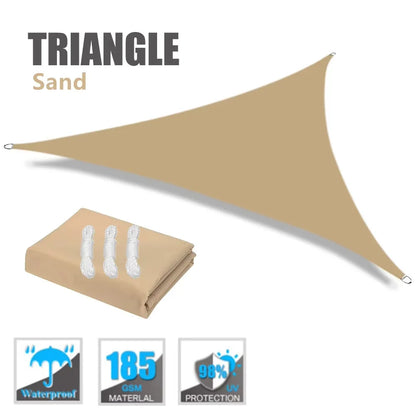 7M/5M/3M/2M Large Triangle Waterproof Sun Shade Sail Canopy for Outdoor Garden Patio Awning Tents Pool Sunshade Cloth