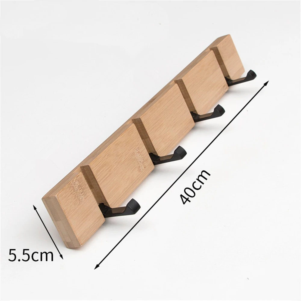 Wall Clothes Hooks Solid Wood Wall Hooks Towel Coat Clothe Racks Hook Shelf Living Room Wall Row Hook Rack Storage Key Holder