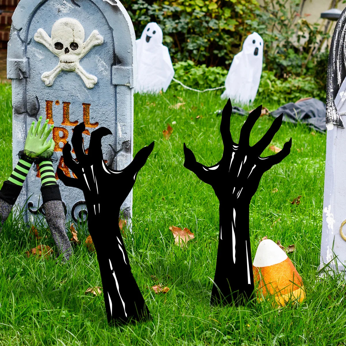 Main fantôme en PVC 2D pour Halloween