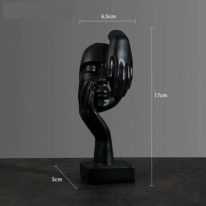 Resin Abstract Mask Statues European Miniature Figurines for Interior Home Office Study Desktop Figure Ornament Decor Gift