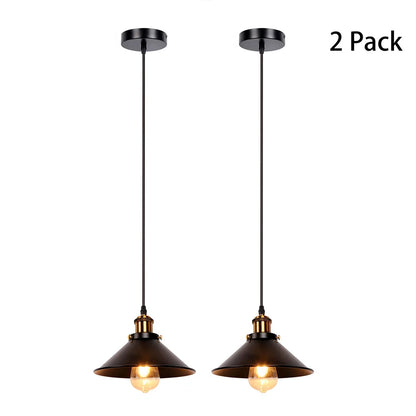 Industrial Retro Iron Pendant Lamp E27 Interior Hanging Light Bedroom Kitchen Restaurant Bar Balcony Black Small Pendant Lamps
