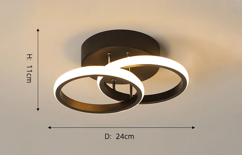 Modern Aisle LED Ceiling Lamp for Corridor Stairs Entrance Attic Square Indoor Lighting Minimalist Style Lights Kitchen Fixtures
