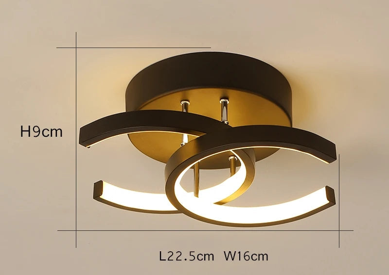 Modern Aisle LED Ceiling Lamp for Corridor Stairs Entrance Attic Square Indoor Lighting Minimalist Style Lights Kitchen Fixtures