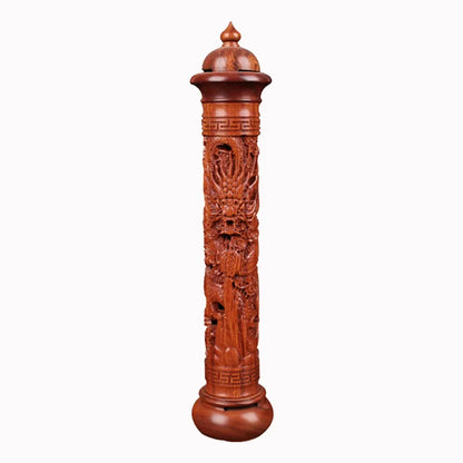 Y Vertical Redwood Solid Wood Incense Burner Wooden for Incense Sticks 29Cm Living Room Stick Incense Base Home Decoration