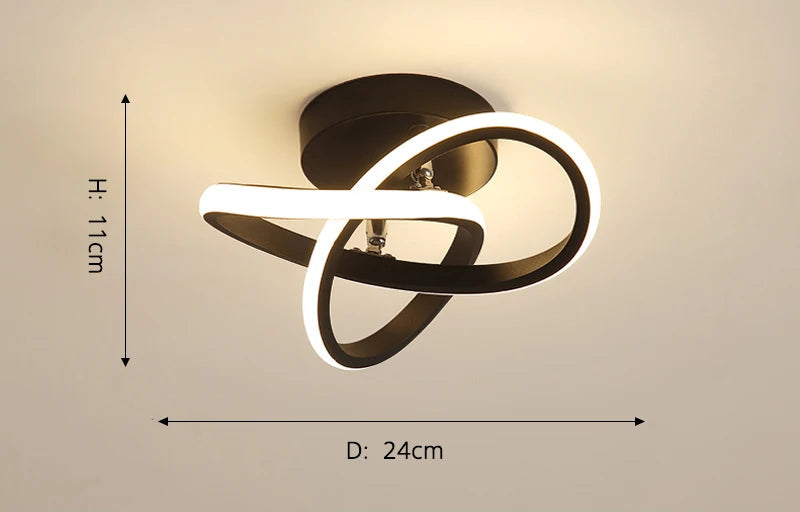 Modern Aisle LED Ceiling Lamp for Corridor Stairs Entrance Attic Square Indoor Lighting Minimalist Style Lights Kitchen Fixtures