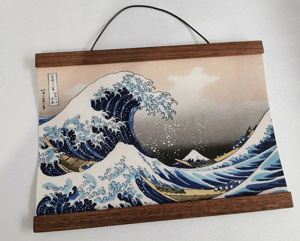 Chinese Style Ink Painting Alpine Canvas Decorative Painting Bedroom Living Room Wall Art Posters Solid Wood Scroll Paintings