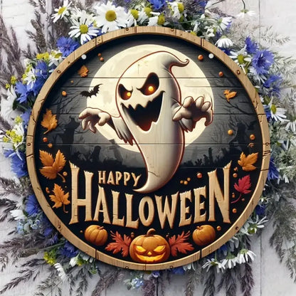 Couronne en bois d'Halloween